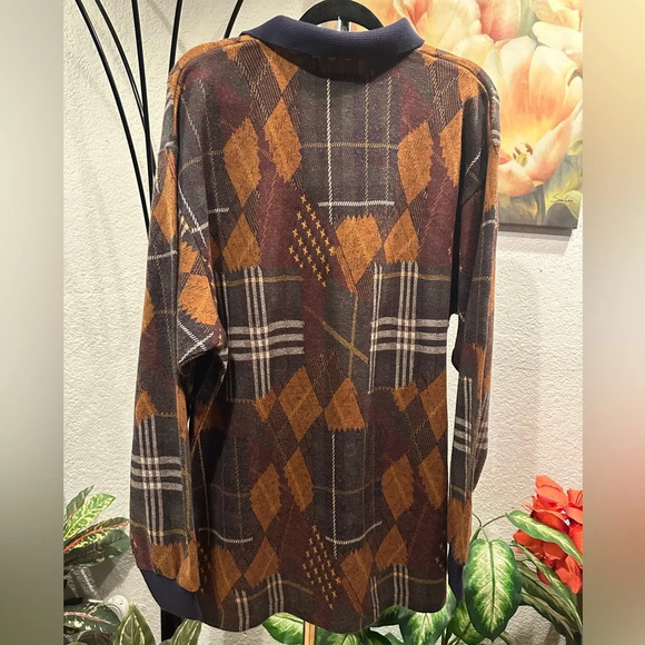 Authentic Burberry multicolor longsleeve polo shirts size L/XL (runs big) - Picture 7 of 12
